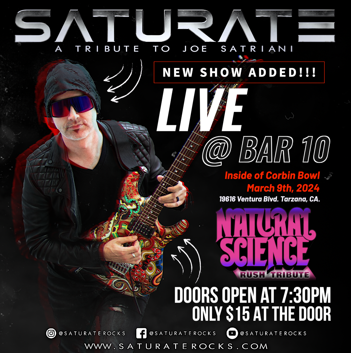 03.09.24 - SATURATE will be performing live @Bar 10