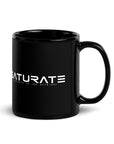 SATURATE LOGO Black Glossy Mug