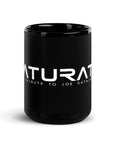 SATURATE LOGO Black Glossy Mug